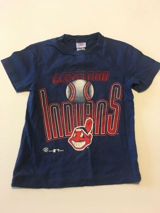 Vintage 1995 Cleveland Indians Chief Wahoo T - Shirt Youth Small (s)