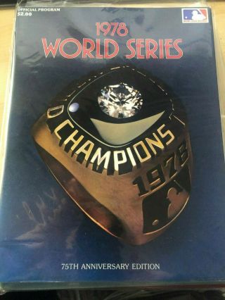 1978 Mlb Baseball World Series Official Program Yankees Vs.  Dodgers - 75th Anniv