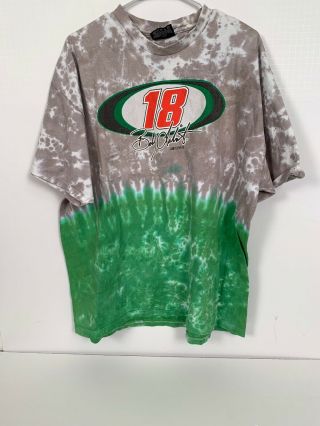 Vintage Bobby Labonte 18 Tie Dye Nascar Racing T - Shirt Xl Green