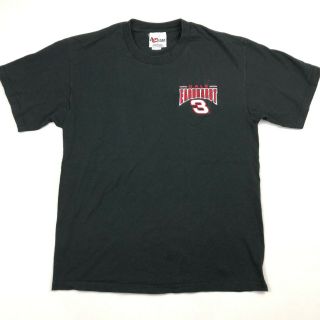 Vtg 90s Dale Earnhardt 3 Embroidered Black T - Shirt • Large