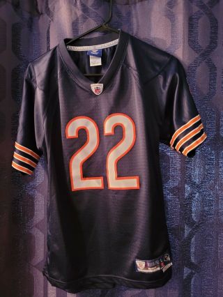 Matt Forte Chicago Bears Youth Large Blue 22 Sewn Numbers Jersey Reebok Nfl