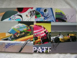 Indycar Cart Indy 500 Driver Signed Color 8 X 10 Photos Group Of 6 Fittipaldi Aj