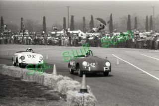 1960 Cscc Sports Car Racing Photo Negative Porsche Race Cars Pomona,  Ca.