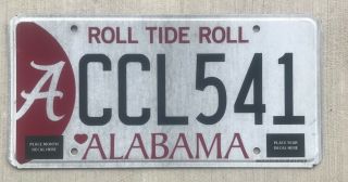 Alabama License Plate,  University Of Alabama,  Roll Tide Roll