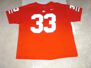 Nike Ohio State Buckeyes 33 Football Jersey Style T - Shirt Men 
