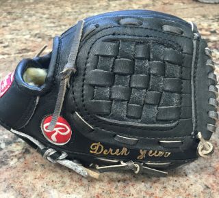 York Yankees Derek Jeter Mini Miniature Mitt Glove And 2001 Team Signed Ball
