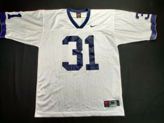Nike Mens Medium 31 Authentic Nike Football White With Navyblue Numbers Jersey