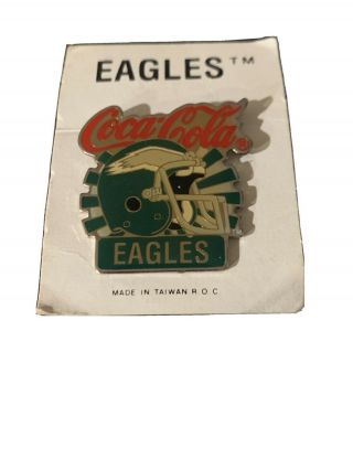 Philadelphia Eagles Pin Vintage Coca - Cola Nfl Lapel Pin Hat Tac Tack