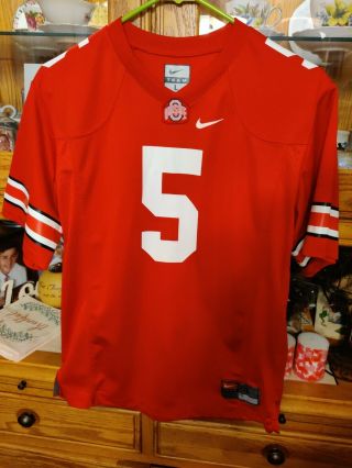 Nike Ohio State Buckeyes Red Football Jersey 5 Youth L
