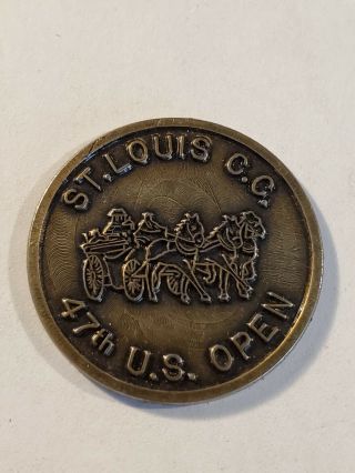 47th Us Open Ball Marker St.  Louis Country Club Embossed And Painted 1 "