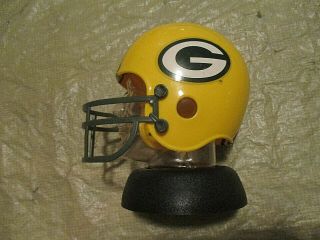 Vtg.  Nfl Green Bay Packers Plastic Head Helmet Face Bank 7  H X 4  W X 6  Long