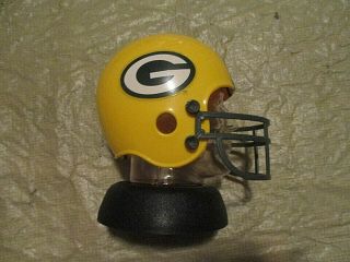 VTG.  NFL Green Bay Packers PLASTIC HEAD HELMET FACE BANK 7  H X 4  W X 6  LONG 3