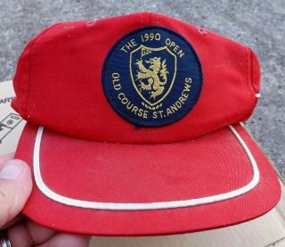 Vintage 1990 Open Golf Hat Old Course St.  Andrews Scotland Snapback