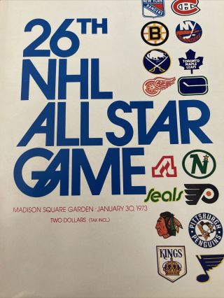 26th Nhl All Star Game Official Program With Handwritten Scorecard