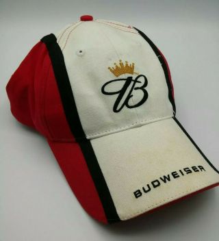 Vintage Dale Earnhardt Jr 8 Budweiser Red & White Nascar Hat Cap Winner 