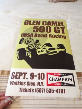 Vtg Glen Camel 500gt Imsa Road Racing Watkins Glen Ny Poster