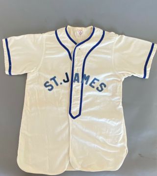 Vintage 1950s General Athletic Products Co.  Flannel Youth Baseball Jersey