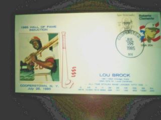 1985 Hof Induction First Day Cover - Lou Brock