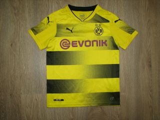 Borussia Dortmund (bvb) 2017 - 18 Home Shirt Puma Soccer Size Boys 152 Cm 11 - 12y