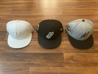 San Antonio Spurs Era 59fifty Hat Fitted 3 For 1 Grey Black White Nba 7 3/4