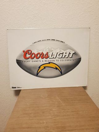 Los Angeles Chargers Coors Light Tin Sign