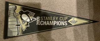 2009 Pittsburgh Penguins Stanley Cup Champions Pennant