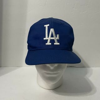 Logo 7 Brand La Dodgers Mlb Hat Blue With White Features Adjustable Euc