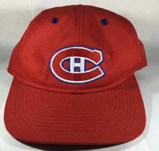 Vintage Nhl Montreal Canadiens Hockey Ccm Snapback Hat Cap