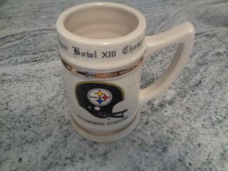 Nfl Pittsburgh Steelers Bowl Xiii (1978) Champions Beer Stein Mug