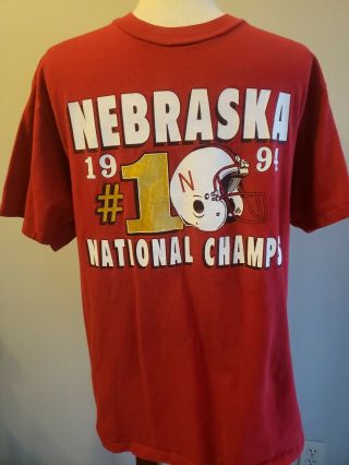 Nebraska Huskers Football 1994 National Champs T Shirt L