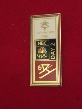 2002 Salt Lake City Olympics Nbc Media Pin Nbc Peacock Sports Alpine Skiing