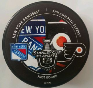 2014 Stanley Cup Playoffs Ny Rangers Vs Philadelphia Flyers First Round Puck