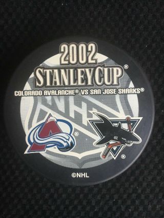 Nhl 2002 Stanley Cup Western Conference San Jose Sharks Vs Colorado Avalanche