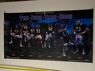 Bowl Champion Chicago Bears The Junkyard Dogs Vintage Poster 35x23