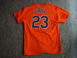 Majestic Mlb Baltimore Orioles Nelson Cruz 23 Orange Jersey T Shirt Men Adult Lg
