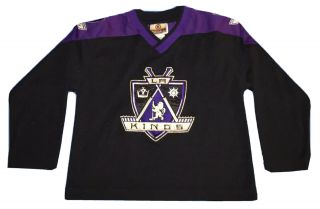 Vintage 90s Mighty Mac Kids Boys Los Angeles Kings Sewn Jersey Size 7