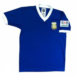 Retro 1986 World Cup Argentina Soccer Jersey Shirt Tee Men 