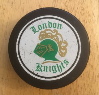 London Knights Vintage Official Ohl Ontario Hockey League Game Puck