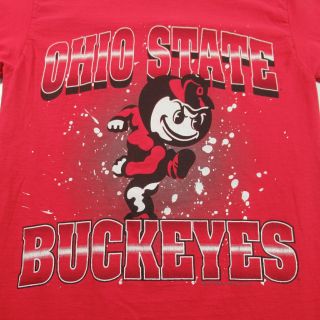 Vintage 90s Ohio State Buckeyes T Shirt Single Stitch Brutus 2 Sided Print Small