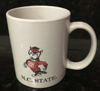 Nc State Wolfpack Logo Vintage White Coffee Mug 1972 To 1999