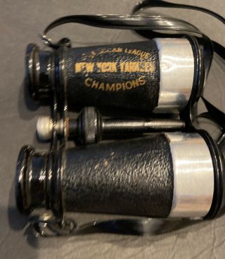 York Yankees Seldom Seen “al Champions” Souvenir Mini Binoculars W/compass
