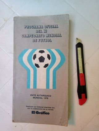 Rare Vintage World Cup Argentina 1978 Official Program Of The Xi World Football
