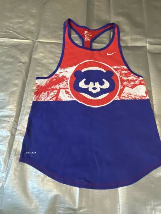 Nike Women’s Chicago Cubs Tank Top Shirt White Athletic Mlb Size Small 65