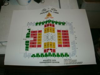 Mike Tyson Larry Holmes 1988 Boxing Fight Donald Trump Plaza Seating Chart