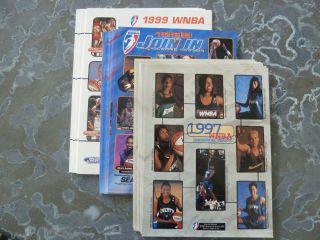 Wnba Program Cards From Inaugural Year 1997 1998 And 1999 Given Out At Each Game