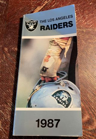Nfl The Los Angeles Raiders Vintage Circa 1987 Team Logo Football Media Guide
