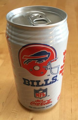 Vintage 1992 Buffalo Bills Nfl Coca Cola Collectible Coke Can Football Logo 90s