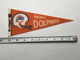 Vintage Mini 8.  5 " Dr.  Pepper Nfl Football Pennant Decor - Miami Dolphins