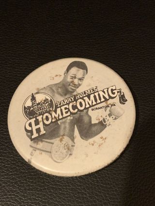 1983 Larry Holmes Vs.  Lucien Rodriguez Vintage Homecoming Boxing Pin