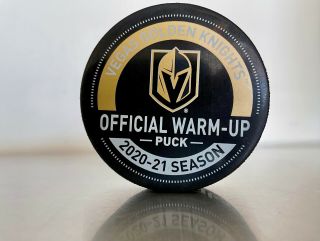 Nhl Vegas Golden Knights Official Hockey Warm - Up Puck Inglasco - 2020 - 21 Season